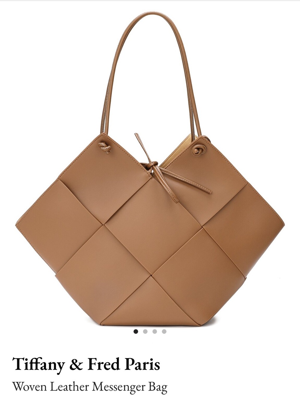 Tiffany & Fred Woven Leather Messenger Bag